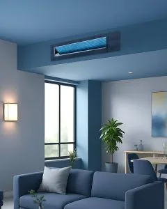 ON&SYS ducted split AC installed in a living room in Qatar