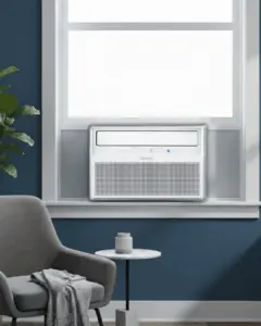 ON&SYS window AC fitted in a window of a home in Qatar